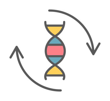 DNA ikon vektör çizimi molekülü