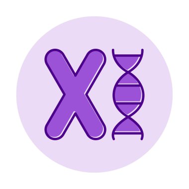 Kromozom ikon vektör illüstrasyon tasarımı