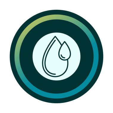 su damlası ağ simgesi, vektör illüstrasyonu 