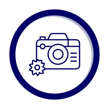 fotoğraf makinesi ikon vektör illüstrasyonu                      