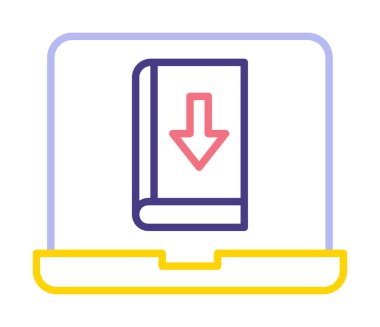 Kitap simgesi, vektör illüstrasyon tasarımı indir 