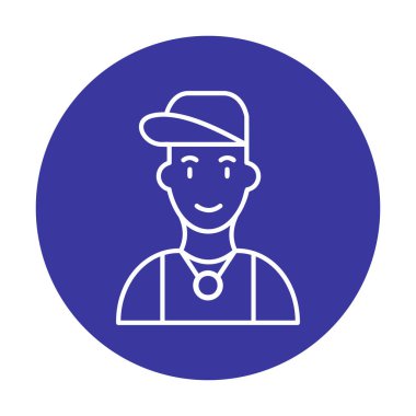 Hip Hop Man ikon vektör illüstrasyonu