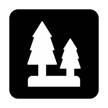 Orman ikonu vektör illüstrasyonu 