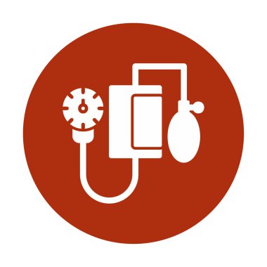 Basit Kan basıncı ölçüm simgesi, vektör illüstrasyonu