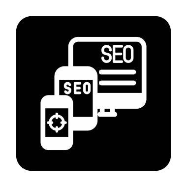 SEO optimizasyon simgeleri vektör illüstrasyonu