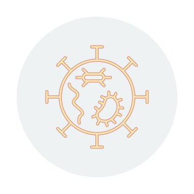 covid-19 parçacık işareti, vektör çizimi, virüs simgesi