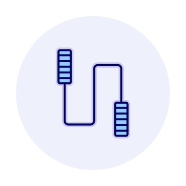 İp sporu ikonunu atlıyorum. Vektör illüstrasyonu 