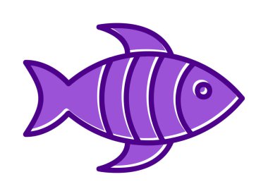 Balık. Web simgesi basit illüstrasyon