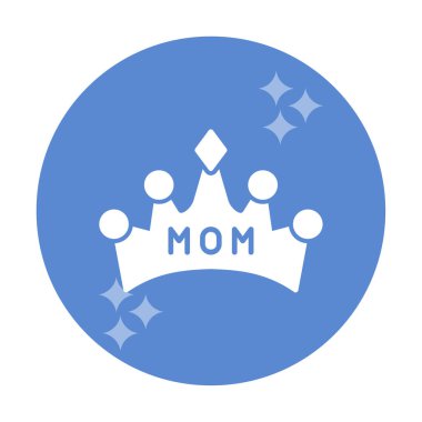 Anne tacı simgesi, vektör illüstrasyonu 