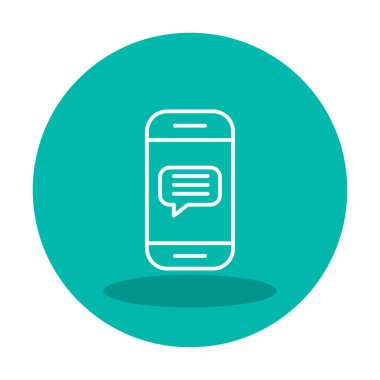 Sohbet ikonu vektör çizimi. Telefon İletisi                          