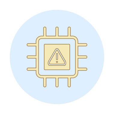 Cpu vektör düz simgesi 