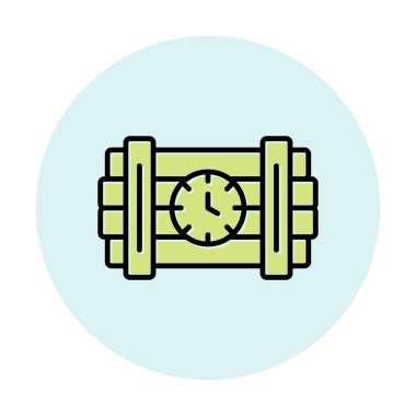 Zaman bombası ikonu vektör illüstrasyonu.