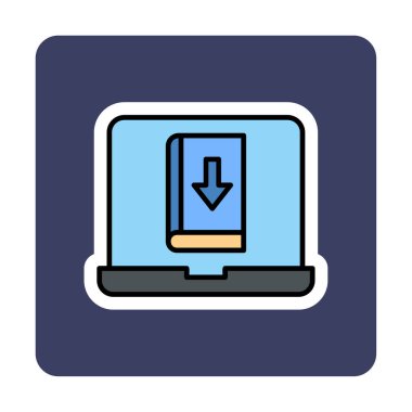 Kitap simgesi, vektör illüstrasyon tasarımı indir 