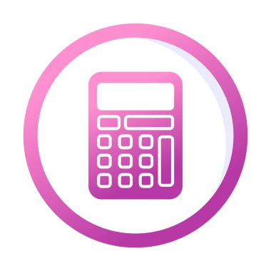 Beyaz arkaplanda hesap makinesi simgesi vektör çizimi 