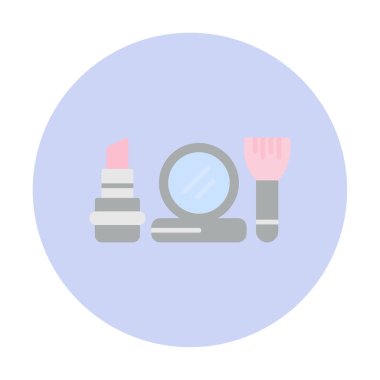 Makyaj araçları web simgesi, vektör illüstrasyonu