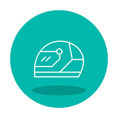 Kask simge vektör çizim yarış                 