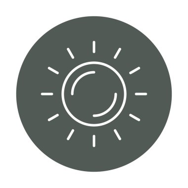 Güneş düz simge vektör çizim
