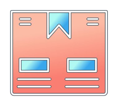 Taşıma Kutusunun vektör illüstrasyonu modern simge                             