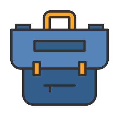 Portföy düz vektör simgesi