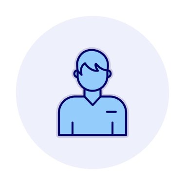 Erkek kullanıcı simgesi. Vektör çizim