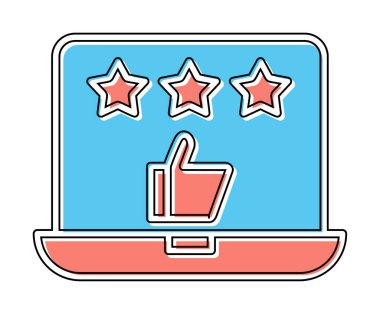 Geri besleme vektörü glifin düz simgesi. İyi İnceleme konsepti                    