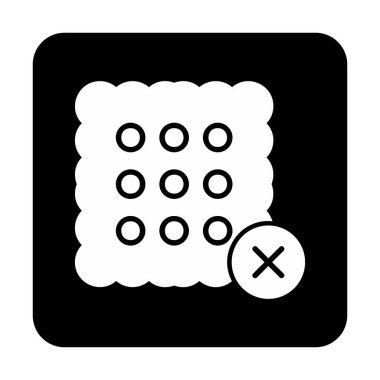 Basit Şekersiz simge, vektör illüstrasyonu