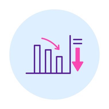 Basit grafik simgesi, vektör illüstrasyonunu azalt