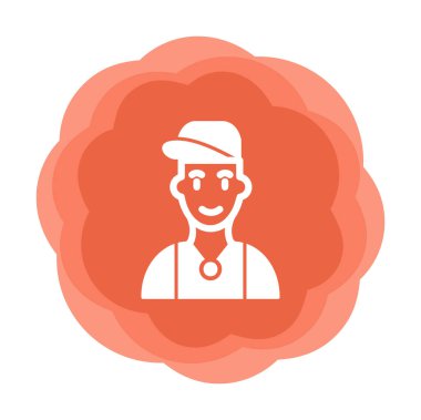 Hip Hop Man ikon vektör illüstrasyonu