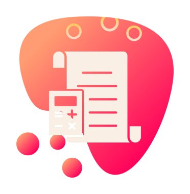 Basit muhasebe simgesi, vektör illüstrasyonu