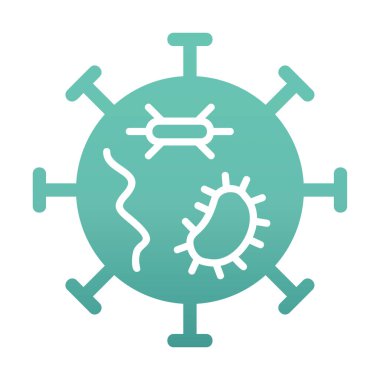 covid-19 parçacık işareti, vektör çizimi, virüs simgesi