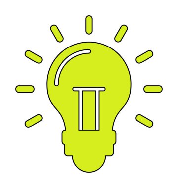 Ampul simgesi. vektör illüstrasyonu 