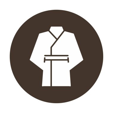 Japon kimono taslak ikonu. mobil konsept ve web tasarımı için doğrusal biçim işareti. 