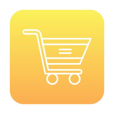  Alışveriş arabası simgesi, vektör çizimi basit tasarım