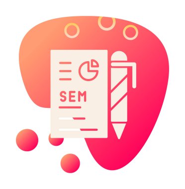 Basit Veri Analizi simgesi, vektör illüstrasyonu