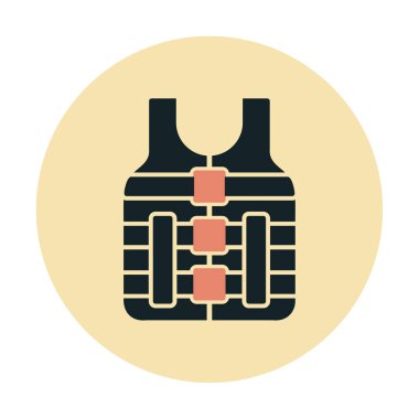 Modern Life Vest simge tasarımının vektör çizimi                     