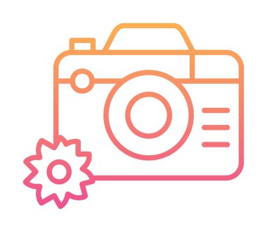 fotoğraf makinesi ikon vektör illüstrasyonu                      