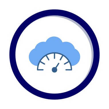  Gösterge düz simgesi, vektör illüstrasyonu 