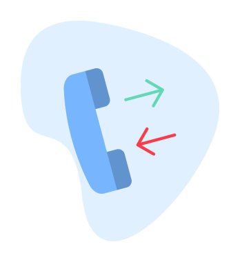 Basit bir telefon görüşmesi. simge vektör illüstrasyon tasarımı