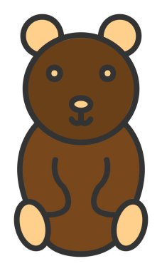  Oyuncak Ayı simgesi vektörü, illüstrasyon