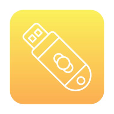 usb flash disk simgesinin vektör çizimi 
