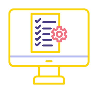 Proje Yönetimi simge vektör çizim