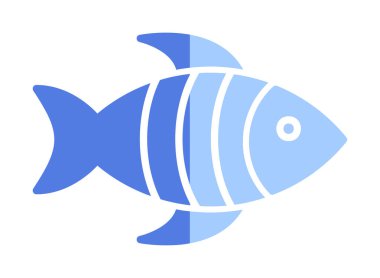 Balık. Web simgesi basit illüstrasyon