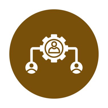 Basit düz yönetim simgesi vektörü 