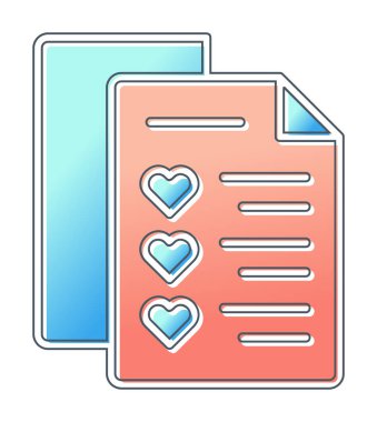 Dilek listesi. Web simgesi basit illüstrasyon 