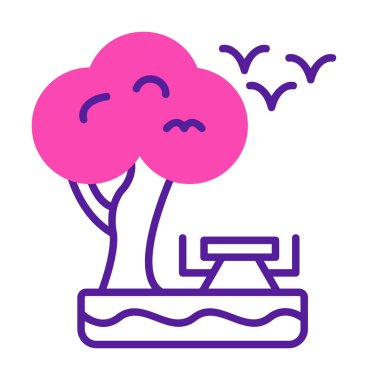 Yedek vektör renk simgesine sahip park 