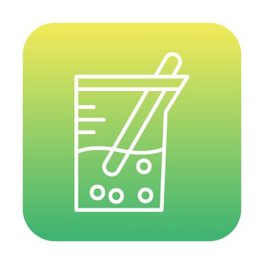 Beaker modern simgesinin vektör illüstrasyonu                          