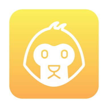  maymun arka planda izole. vektör illüstrasyonu