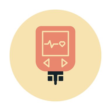 Glucometer simge vektör illüstrasyon tasarımı