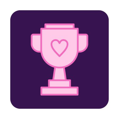 Kupalı kupa. Web simgesi basit illüstrasyon