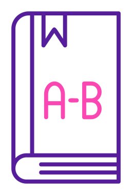 İngilizce kitap ikonu vektör illüstrasyonu 